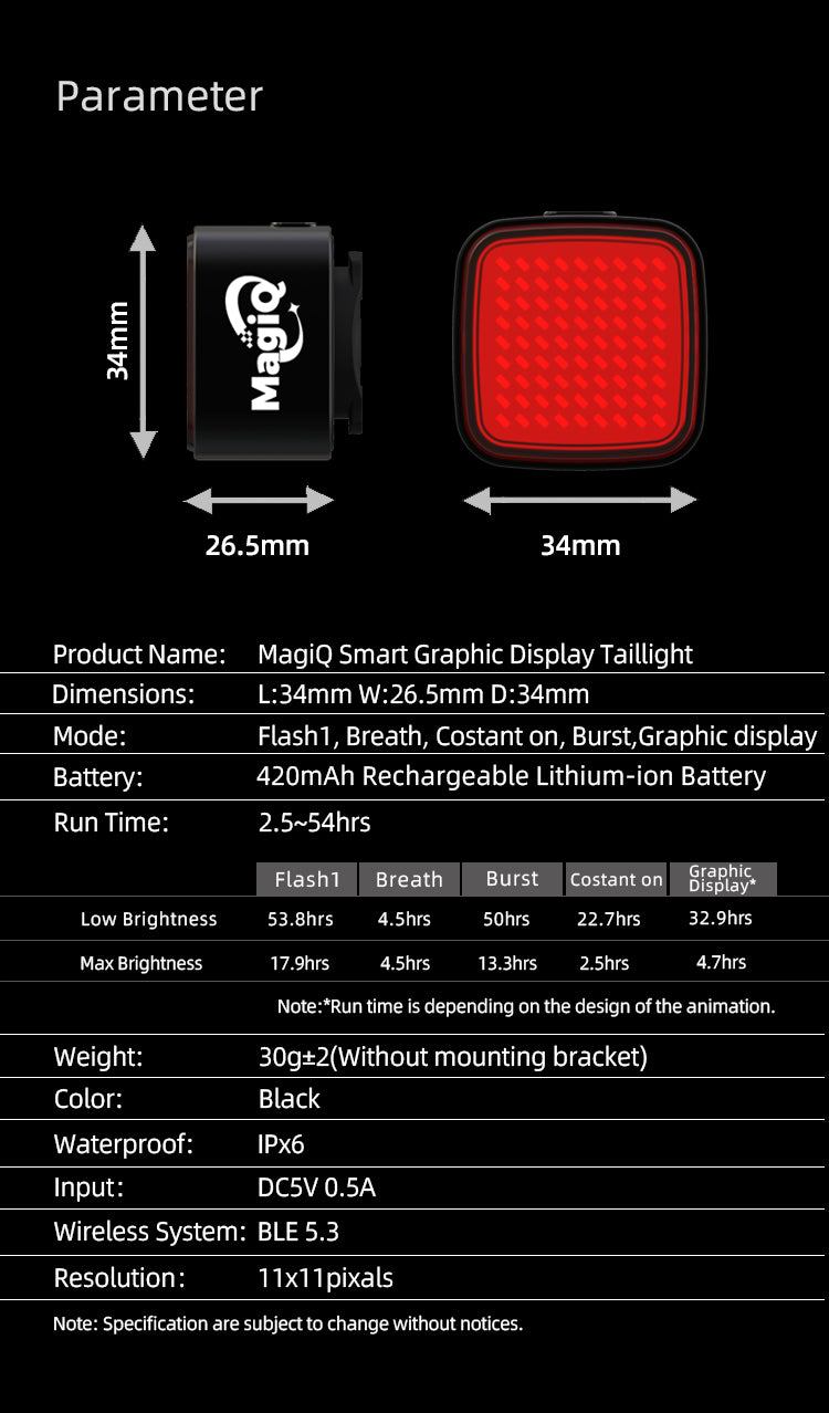 MagiQ Smart Emoji Bike Tail light