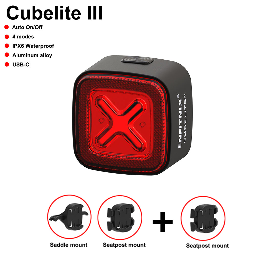 A collection of bike tail light accessories and a bracket, presented in an open red and white box with 'Bundle special Tail Light + Original Bracket' text.