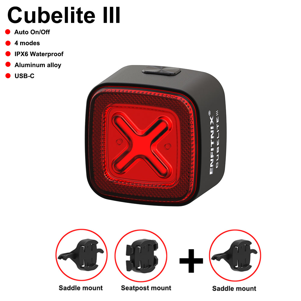 A collection of bike tail light accessories and a bracket, presented in an open red and white box with 'Bundle special Tail Light + Original Bracket' text.
