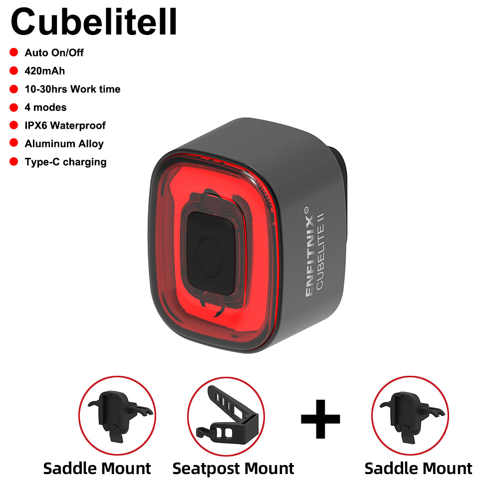 A collection of bike tail light accessories and a bracket, presented in an open red and white box with 'Bundle special Tail Light + Original Bracket' text.