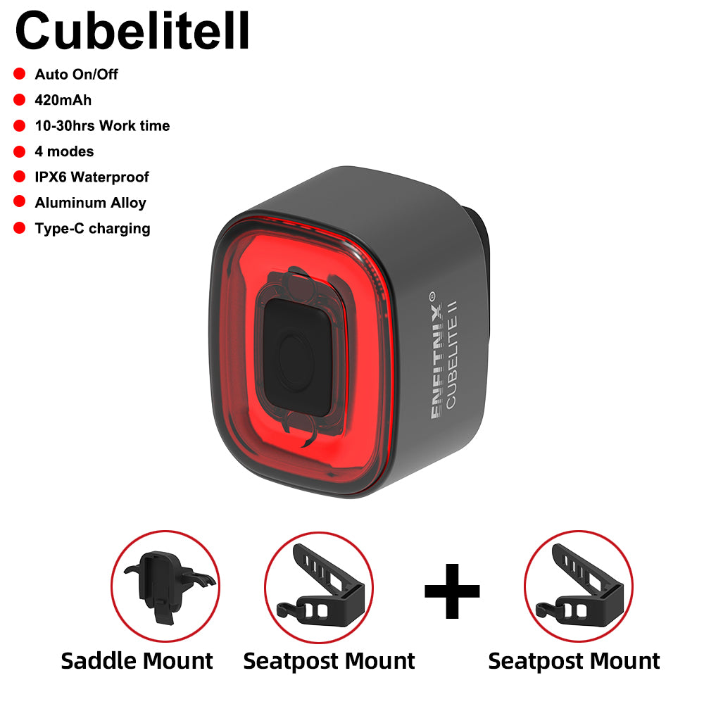 A collection of bike tail light accessories and a bracket, presented in an open red and white box with 'Bundle special Tail Light + Original Bracket' text.