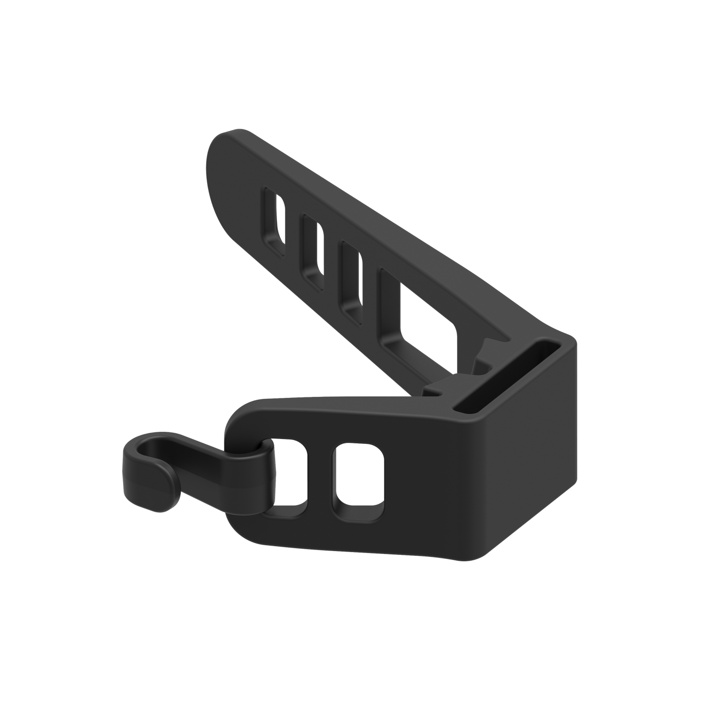 A XlitET bicycle taillight pole bracket on a black background