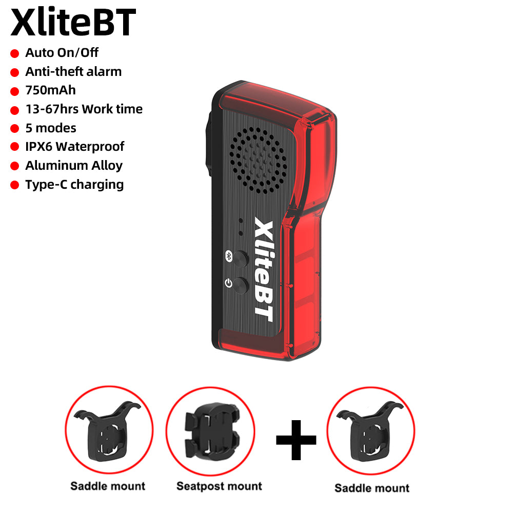 XliteBT device with features listed on a white background