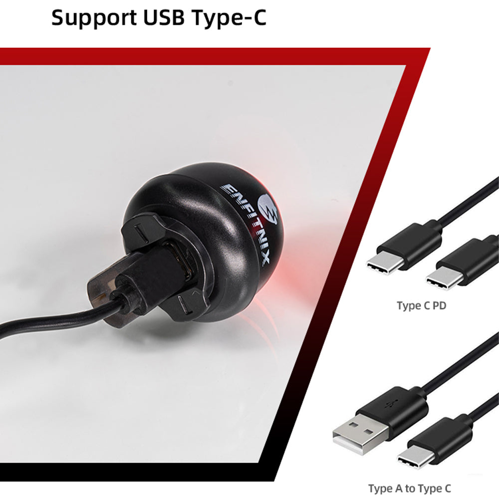 Black USB Type-C cable with Envalpix branding on a white background