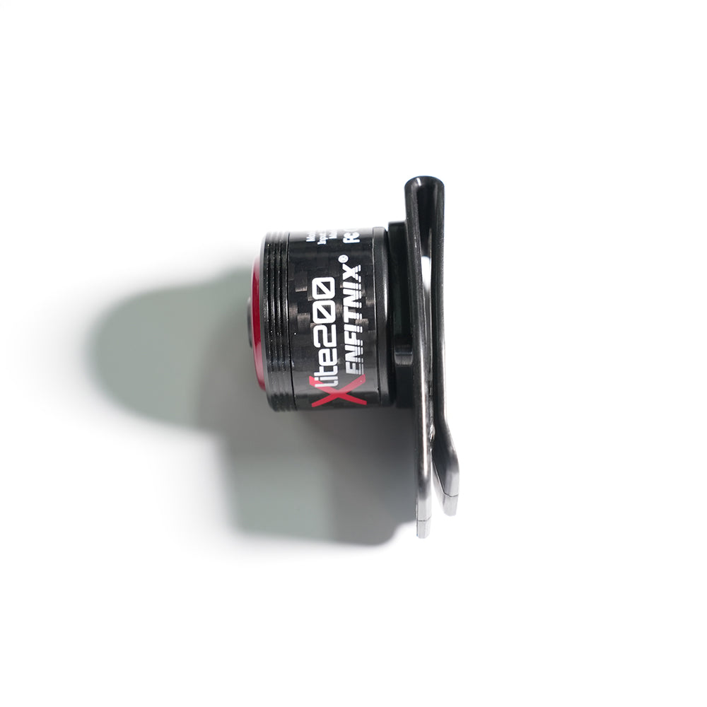 Black and red cylindrical container with 'Xite200' branding on a white background