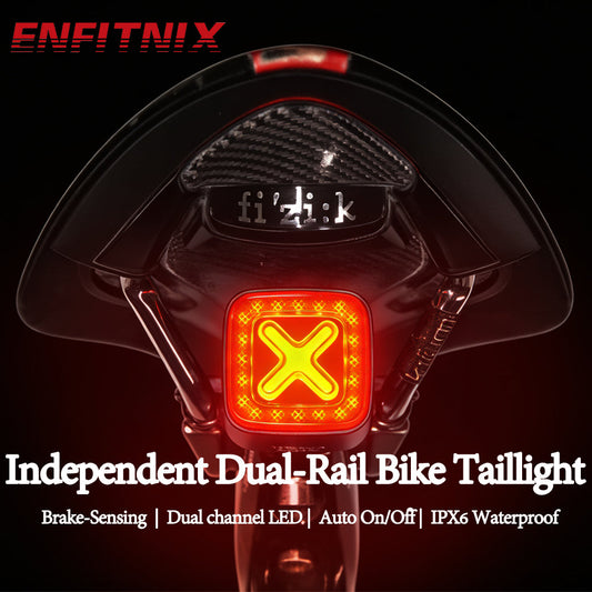 Cubelite III Smartes Fahrradrücklicht – Dual LED Rails, Auto On/Off & Bremsensor