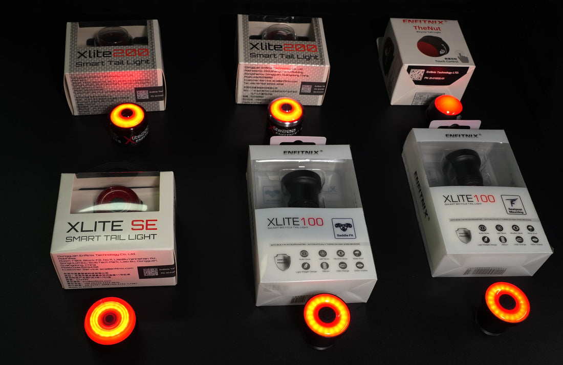 ENFITNIX Runde Fahrrad-Rücklichter