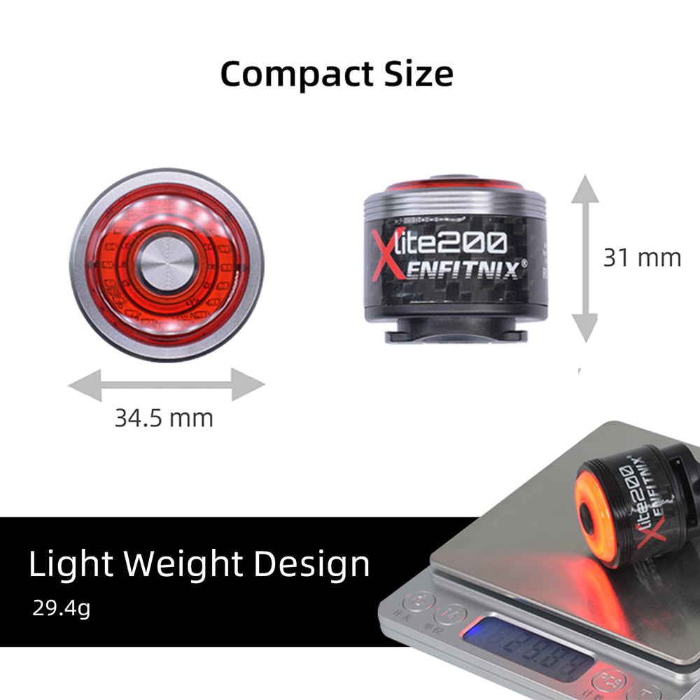 Xlite200A Smart Bike Tail Light with Apple Find My Integration