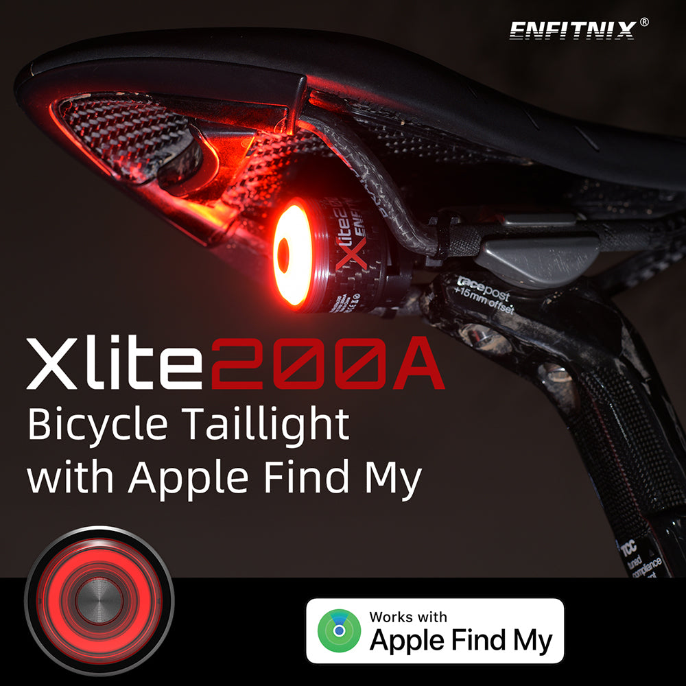 Xlite200A Smart Bike Tail Light with Apple Find My Integration