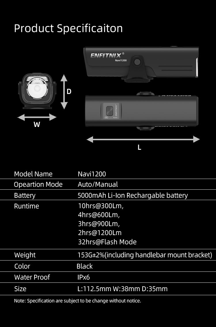 Navi1200 Smart Front Light & Tail Light(Black Friday)