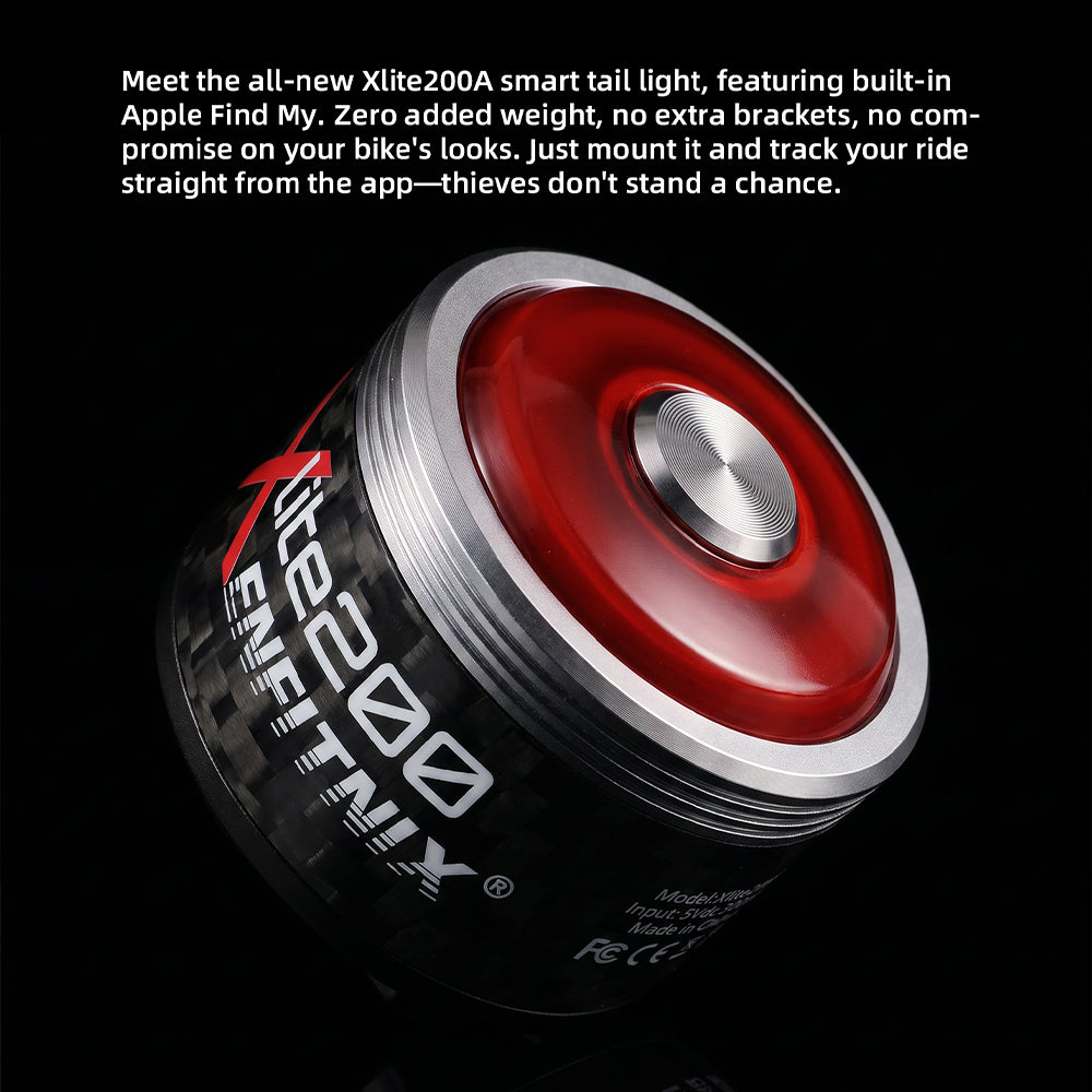 Xlite200A Smart Bike Tail Light with Apple Find My Integration