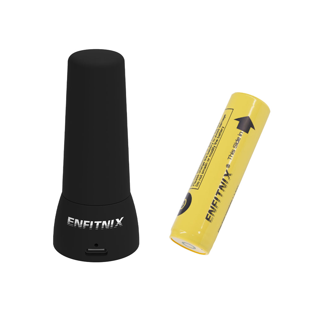 Black and yellow ENFITNIX products on a white background