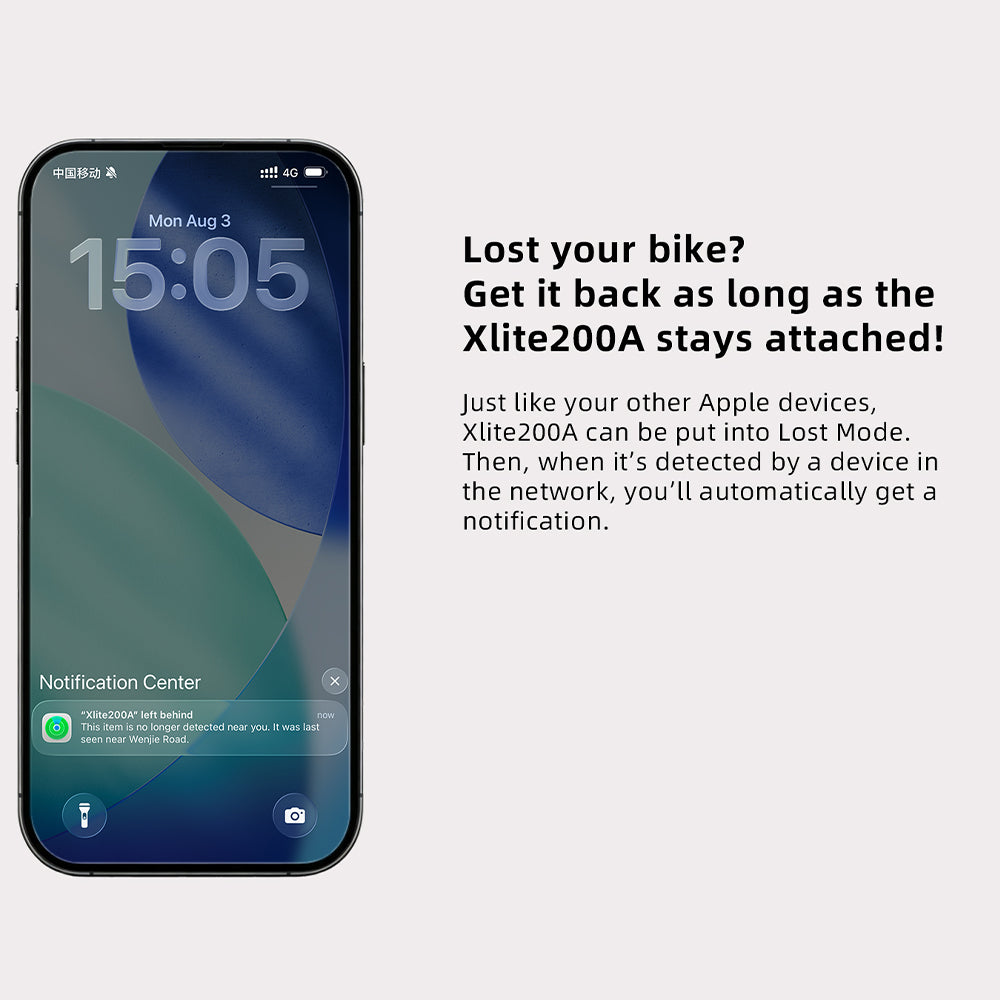 Xlite200A Smart Bike Tail Light with Apple Find My Integration