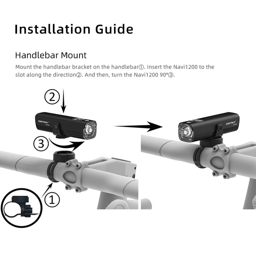 Navi1200 Rechargeable Bike Headlight