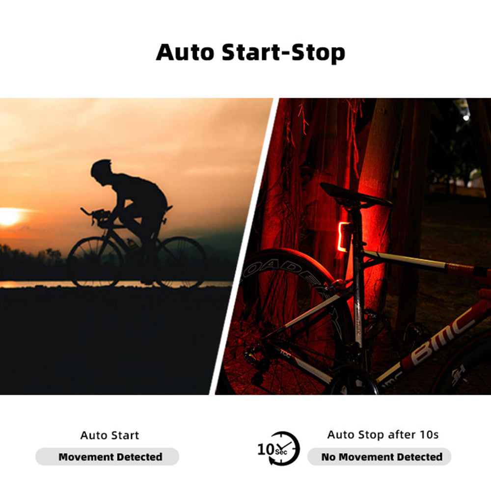 Bicycle with auto start-stop feature displayed on a white background