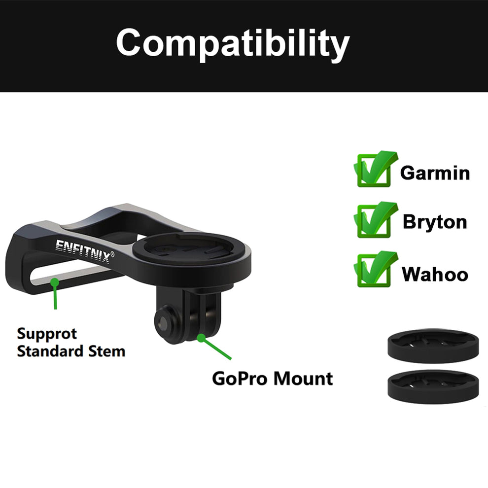Stem Mount Computer Universal Cycle Computer Stem Mount – Enfitnix Technology, Inc.