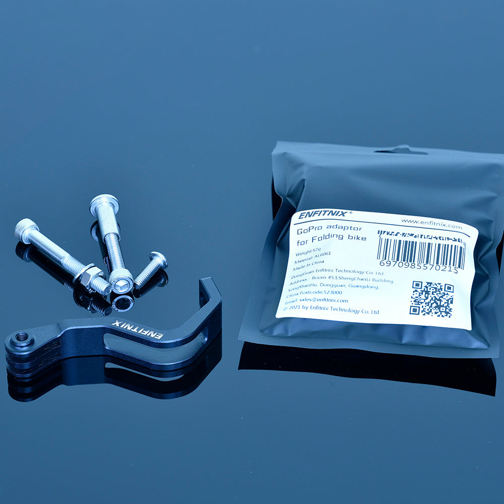 Bicycle quick release skewer set with packaging on a blue background