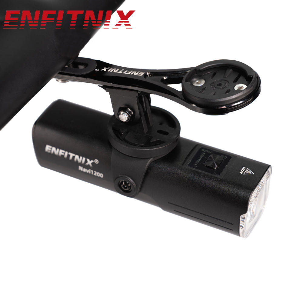 Black ENFITNIX navigation device with mount on a white background