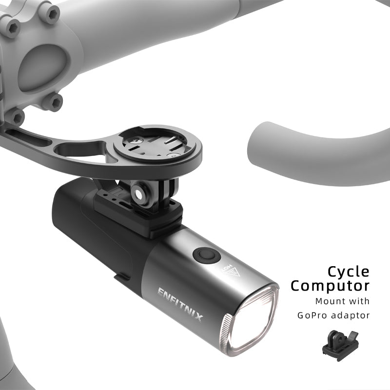 The Navi800 bicycle headlight is used on the watch stand and installed on the bicycle handlebar.