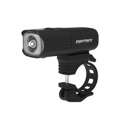 Black bicycle light with ENFITNIX branding on a white background