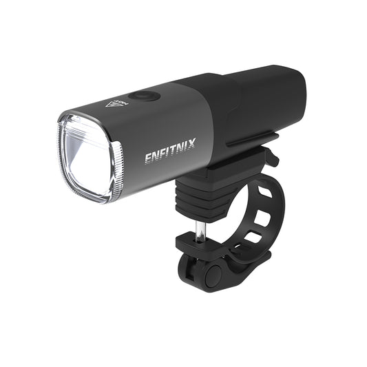 Black bicycle light with ENFITNIX branding on a white background