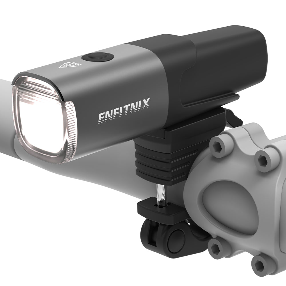 Bicycle light with ENFITNIX branding on a white background
