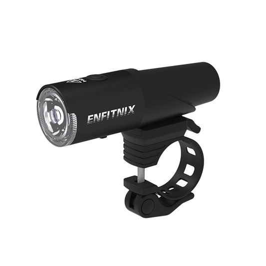 Black bike light with ENFITNIX branding on a white background