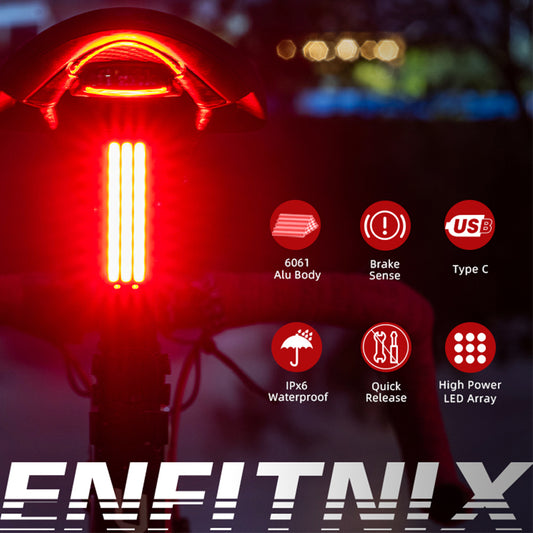 A XlitET2 taillight emits bright red light in the dark