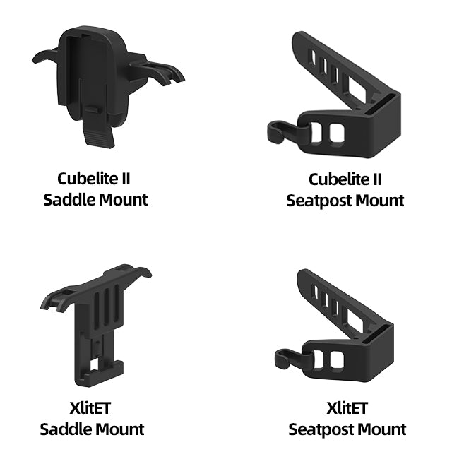 Bike Tail Light Mount Bracket, Compatible with Cubelite II and XlitET Taillights, Saddle Mount, Seatpost Mount, Adjustable, Durable, Universal Bike Accessories