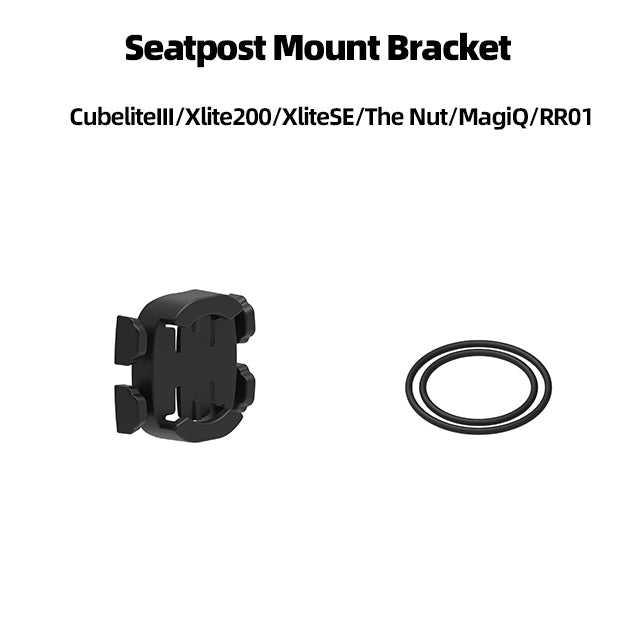 Seatpost mount bracket with washer on a white background