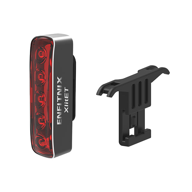 Enfitnix Xilot bike light on a white background