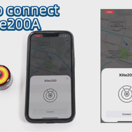 How to connect Xlite200A bike light