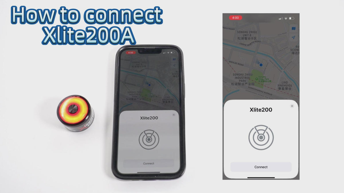 How to connect Xlite200A bike light