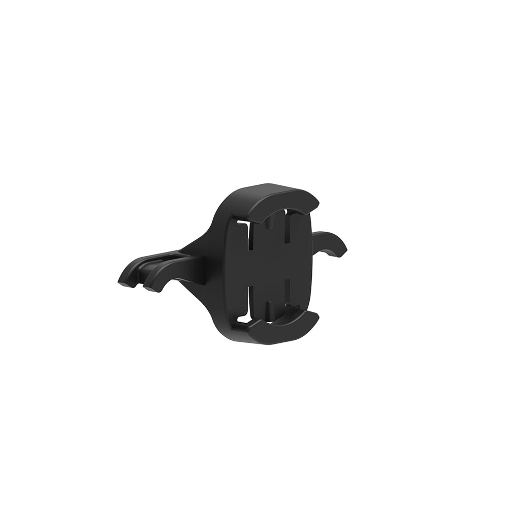 Black phone mount on a white background