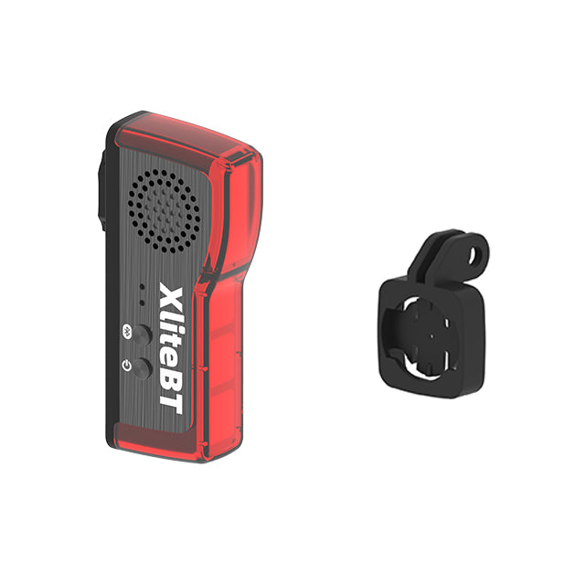Red and black electronic device with 'XliteBT' branding on a white background