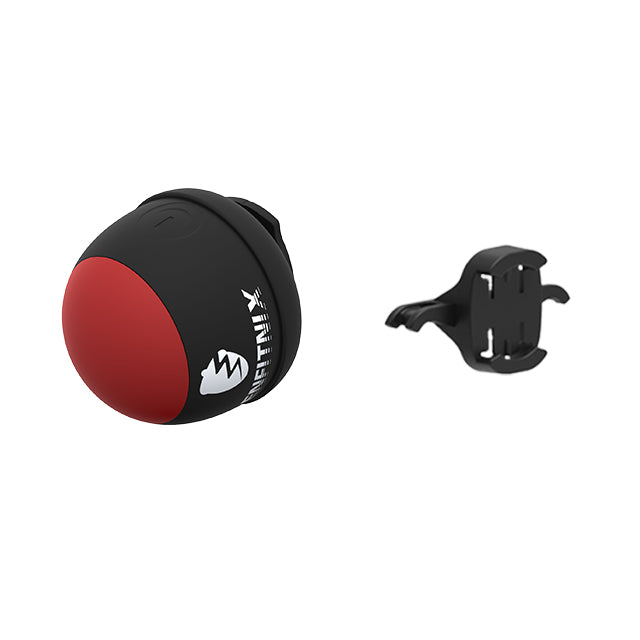 Black and red magnetic phone holder with a separate mount on a white background